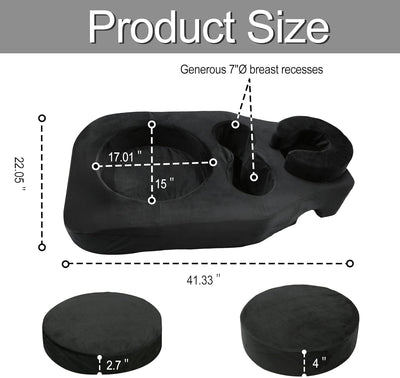Pregnancy Massage Cushion & Headrest for Bed,Full Body Maternity Pillow with Belly and Breast Support,Prenatal Bolster for Relaxing,Ideal for Prone Massage After Breast Surgery & During Pregnancy