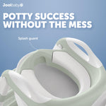 Jool Baby Potty Training Seat with 2 Step Ladder for Toddlers - Splash Guard, Adjustable Height (Sage)