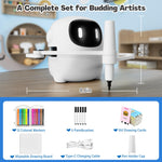 RIVGOT Drawing Robot for Kids with 150 Cards, Voice Interactive Educational Drawing Machine, Montessori Painting Learning Toys for 3 4 5 6 7 8 Year Old Boys Girls Birthday Party