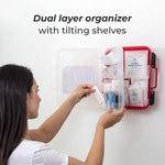 M2 BASICS Professional 350 Piece First Aid Kit | Hard Case, Dual Layer, Wall Mountable | First Aid Kit for Business, Home, Car | Emergency Kit, Emergency Medical Kit