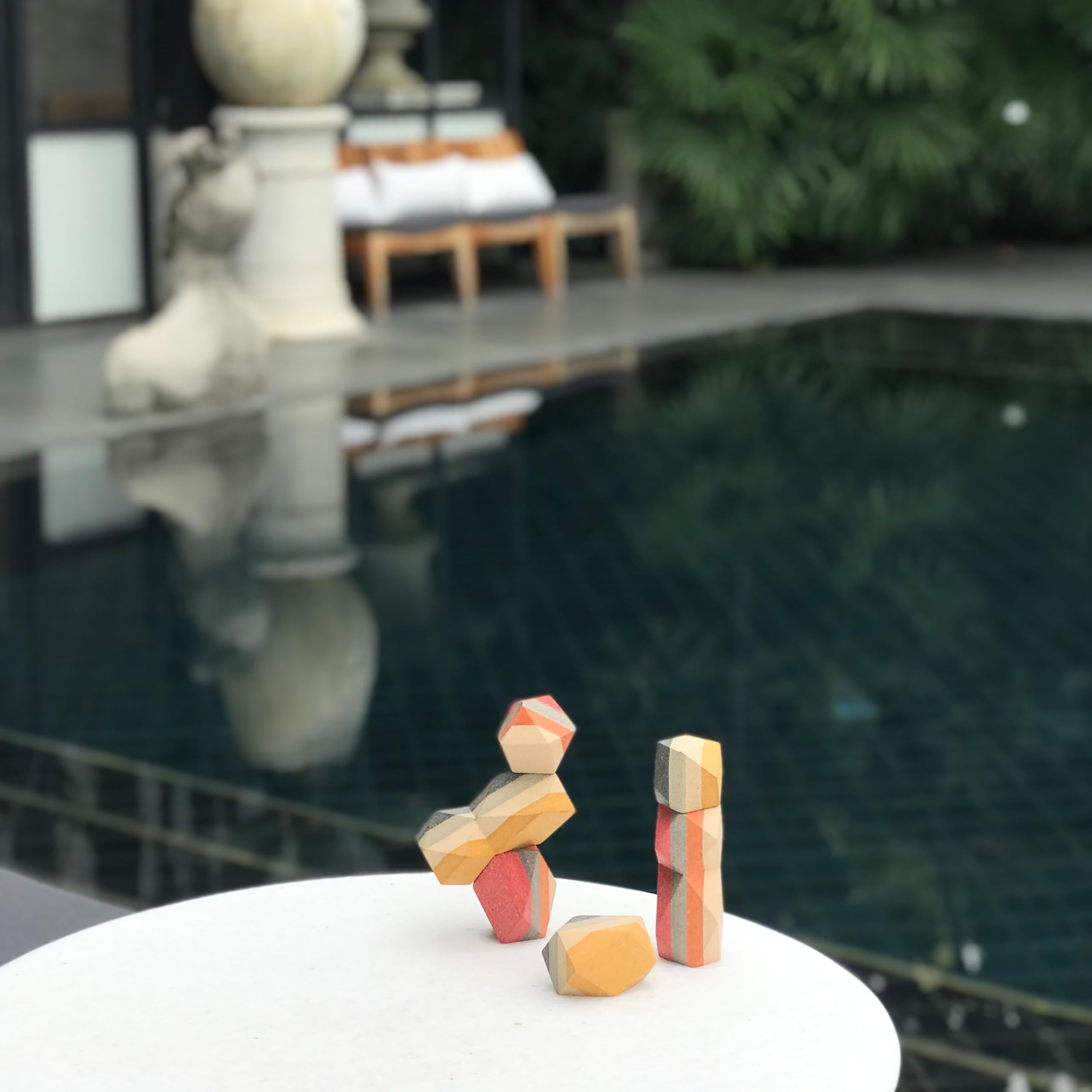 Geo Stacking Rocks PlanToys® Geo Stacking Rock Wooden Montessori Balancing and ...