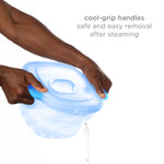 Ubbi Collapsible Microwave Steam Sterilizer for Baby Bottles, Breast Pump Accessories & Pacifiers, Reusable Silicone Steam Bag for Travel or Home Use, Fits Up to 5 Baby Bottles, Blue