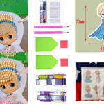 Diamond Art Kits for Kids, Arts and Crafts for Kids Ages 4-8,Craft Kits for Ages 8-12, Mosaics Bead Art,Painting Kits,24PCS Princess Gem Art Kits Best Gifts for Grils Boy Birthday