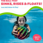 Watermelon Ball JR - Pool Toy for Underwater Games - Durable Ball for Pool Football, Basketball & Rugby - Perfect for Water Parties - Fun for Adults & Kids Alike - Fillable Pool Ball - Ages 6+