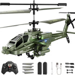 XIKOTEC RC Helicopter, Remote Control Helicopter Toy for Kids, Beginners and Adults with Altitude Hold, Gyro & LED Light, 2 Batteries & USB-C Charging, Gift for Boys Ages 8-12 (Green)