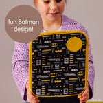 b.box Batman Insulated Lunch Bag for All Ages, Fits Our Lunch Box + Snack Box, or Mini Lunch Box + Snack Box, or Lunch Box + Water Bottle