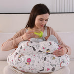 BATTOP Nursing Pillow for Breastfeeding with Removable Covers, PlusSize Breastfeeding Pillows for Mom, Bottle Feeding Pillow, Extra Pillow on Top for More Support for Mom