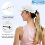 Sukeen Lightweight Kids Baseball Caps for Boy Girls, UPF50+ Kids Sun Hat Quick-Dry Youth Performance Hat for Outdoor Activity White