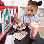 Melissa & Doug Star Diner Restaurant 41-Piece Play Set with Toy Food, Cookware & Play Kitchen Accessories, Preschool Learning Toys for Girls & Boys 3+
