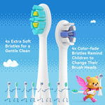 SEAGO Kids Electric Toothbrush, Pressure Sensor, Rechargeable, 8 Heads