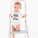 AW Fashions And Then There Were Four Baby Bodysuit Cute Newborn Boy Outfit Funny Baby Romper Girl Clothes (Newborn, White)