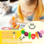 R&DLanci 8 Pack Toddler Crayons - Vegetable & Fruit Design, Non-Toxic, Washable, and Easy to Hold - Perfect for Kids Art Projects and Sensory Play,Art & Crafts Supplies,Good Gift for Toddlers