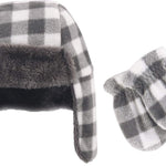 Hudson Baby Unisex-Baby Fleece Trapper Hat and Mitten Set