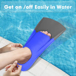 Gintenco Swim Fins, Kids Swim Training Fins for Lap Swimming, Travel Size Flippers with Mesh Bag, Silicone Swimming Fins for Kids Teens Adults Women Men