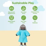 PlanToys® Wooden Grandmother Dollhouse Figure - Dark Skin Tone | Poseable 1:12 Scale Dollhouse People | Montessori Pretend Play Doll with Bendable Arms & Legs | Eco-Friendly Wooden Figurine for Kids