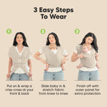 KeaBabies Baby Wrap Carrier - All in 1 Original Baby Carrier Newborn to Toddler Sling, Easy to Wear, Hands Free Bonding, Lightweight, Breathable Infant Wraps (Leafy)