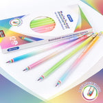 ECOTREE Pre-sharpened Pencils #2 Eco Rainbow Paper Pencil Cute Pencil for Kids Number 2 Pencils with Erasers for School, Writing, 12 Count