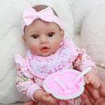 Baby Dolls, 18 inches Large Realistic Cute Soft Body Baby Doll Real Life Baby Dolls Girl, with Bottles & Pacifier, Diapers and Bibs, Gift Idea for Ages 3+
