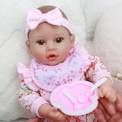 Baby Dolls, 18 inches Large Realistic Cute Soft Body Baby Doll Real Life Baby Dolls Girl, with Bottles & Pacifier, Diapers and Bibs, Gift Idea for Ages 3+