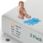 OhGeni 100% Waterproof Mattress Protector, Queen Size Mattress Pad, Fits 6"-20" Mattresses with Deep Pocket, Cooling, Breathable Fitted Sheets, Soft Bed Cover, Noiseless, Machine Washable