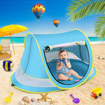 Baby Beach Tent,Large Pop Up Beach Tent Sun Shade for Beach,Portable Baby Travel Tent with Mosquito Net,Indoor Baby Play Tent,UPF 50+ UV Protection Sun Shelter