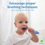 Dr. Brown's ToothScrubber Toddler Toothbrush Set, Monster with Strawberry Flavor Toothpaste