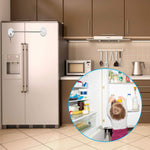 Hotop 4 Pack Cabinet Locks with Keys Mini Fridge Refrigerator Locks for Kids Toddlers Self Adhesive Child and Baby Proofing Safety for Deep Freezer Drawers Doors Latch(White)