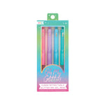 Ooly Oh My Glitter Gel Pens - Set of 4 Cute School and Art Supplies for Girls, Planner Pen with Comfort Grip, Ideal Retractable Glitter Pens for Decorations & Office Use