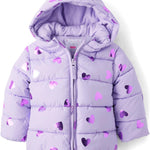 The Children's Place Baby and Toddler Girls' Medium Weight Wind-Resistant, Water-Resistant Puffer Jacket