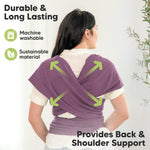 KeaBabies Baby Wrap Carrier - All in 1 Original Baby Carrier Newborn to Toddler Sling, Easy to Wear, Hands Free Bonding, Lightweight, Breathable Infant Wraps (Dark Mauve)