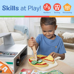Melissa & Doug Top & Bake Wooden Pizza Counter Play Set with Play Food (41 Pcs) Preschool Toy Pizza, Wooden Food Set, Pretend Sets For Kids Ages 3+ - FSC-Certified - FSC Certified