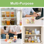 60 Sets (120-Piece) Deli Containers with Lids, 32/16/8 oz X 20 Set Each, Leak-Proof & BPA Free Airtight Takeout Plastic Food Storage Containers for Soup, Freezer/Microwave/Dishwasher Safe