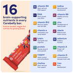 Cerebelly Organic Toddler Smart Bars 40-Count, Strawberry Beet Smart Bars, 16 Brain-Supporting Nutrients, No Added Sugar, Gluten Free, Nut Free, Kids Snacks