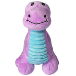 Sammy & Lou Tiny Dinos 4-Piece Baby Nursery Crib Bedding Set for Girls, Includes Quilt, Fitted Crib Sheet, Crib Skirt, and Plush Toy