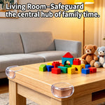 Extra Large Ultra Safe Baby Corner Protector Cover - 16 Piece Furniture Clear Corner Protector, Super Adhesive, Easy to Install Child Safe Set (Clear Round)