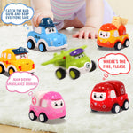 12 Pcs Pull Back Cars Set Toys for 1 2 3 Year Toddlers, Baby Car Toys for 6-12-18 Months, Construction Vehicle Racing Car Set, Baby Toys for 1 2 Year Old Boy, 1st Birthday Gift for 1 2 3 Year Old Boys