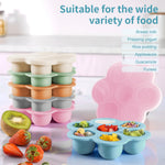 WAJIAYON Baby Food Storage Container, Silicone Baby Food Freezer Tray with Lid,Silicone Baby Fruit Food Feeder Teether Tray, Baby Food Storage Container Ice Cube Tray Maker for Homemade Baby Food-Blue