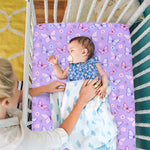 JISEN Baby Crib Sheets Soft Breathable Butterfly Fitted Crib Sheets Baby Sheet for Standard Crib and Toddler Mattress Bed Sheets for Crib for Boys Girls Neutral 52x28 Inch