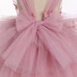 IMEKIS First Birthday Outfit Girl: Butterfly Dress for Toddler 2nd 3rd 4th 5th Birthday Cake Smash Photoshoot Kids Princess Formal Baby Tulle Party Wedding Gowns Dusty Pink Butterfly 12-18 Months