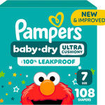 Pampers Diapers - Baby Dry - Size 2, 112 Count, Absorbent Disposable Infant Diaper (Packaging May Vary)