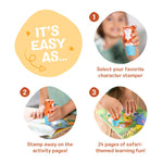 Melissa & Doug Sticker Wow!™ 24-Page Activity Pad and Sticker Stamper, 300 Stickers, Arts and Crafts Fidget Toy Collectible Character – Tiger - for Kids Ages 3+ - FSC Certified