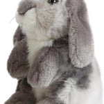 Living Nature Grey Sitting Lop Eared Rabbit Stuffed Animal | Fluffy Rabbit Animal | Soft Toy for Kids | 7 inches