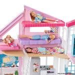 Barbie Doll House Playset, Malibu House with 25+ Themed Furniture & Accessories, 6 Rooms Including 2-in-1 Transformations