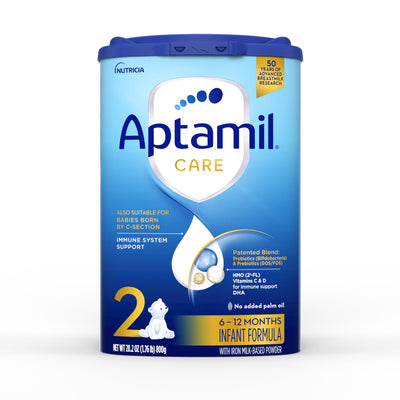 Aptamil Care infant formula can on a white background