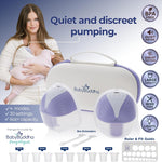 BabyBuddha Wearable Breastfeeding Pump, Double Hands Free Breast Pump with 30 Comfort Settings, 6oz+ Leak-Proof Cups, Strong Suction, 4 Modes, Rechargeable, Easy to Clean and Compact for Travel