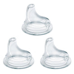 NUK Replacement Silicone Spout for Select NUK Cups, Spill-Proof, Soft Spout, Dishwasher-Safe, BPA-Free, Clear, Pack of 3