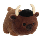 Aurora® Adorable Spudsters™ Buddy Bison™ Stuffed Animal - Round Shape Makes for Comforting Cuddles - Perfect for Kids All Ages and Animal Loving Adults - Brown 10 Inches