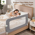 Tivellary 59’’ Reinforced Bed Rail for Toddlers – Extra Long Safety Guard with Thickened Material, Adjustable & Folding Bed Rails for Twin, Full, Queen, King Beds