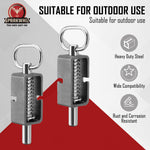 SPARKWHIZ Weld-On 5/8" Spring Latch Assembly with Plain Tube, Trailer Gate Latch, Pack of 4