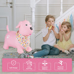 INPANY Bouncy Dog Hopper for Toddlers-Hopping/Bouncing/Bounce Hoppers, Jumping Toys, Inflatable Ride-on Animal Toy for Kids/Boys/Girls 2, 3, 4, 5 Years Old Gifts(Pump Included)